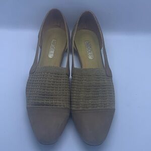 Vintage Nicole Arlana dark tan flats size 8 1/2 M